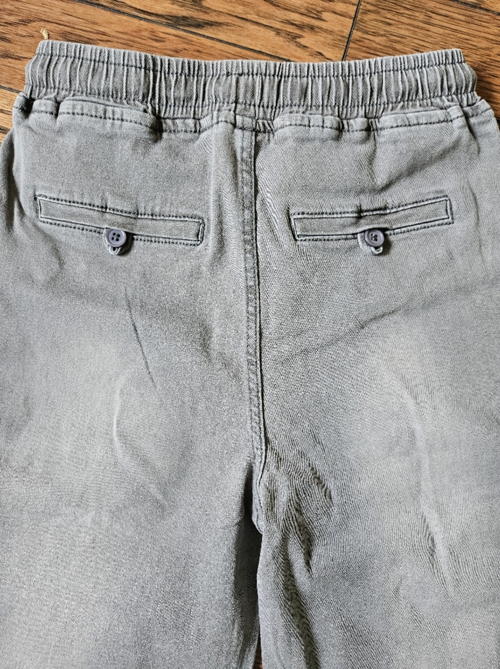 NWT Wide Leg Drawstring Pants in Light Gray - Picture 7 of 7